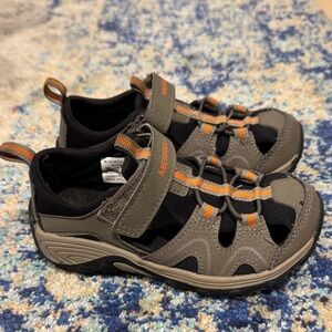 Merrell Kids' Gray and Orange Adventure Sandals